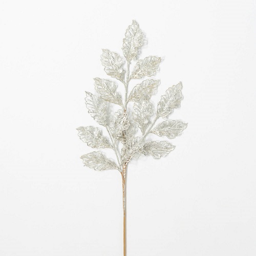 Leaf Spray -Silver - Christmas - beautiful silver leaf spray for rent or purchase
